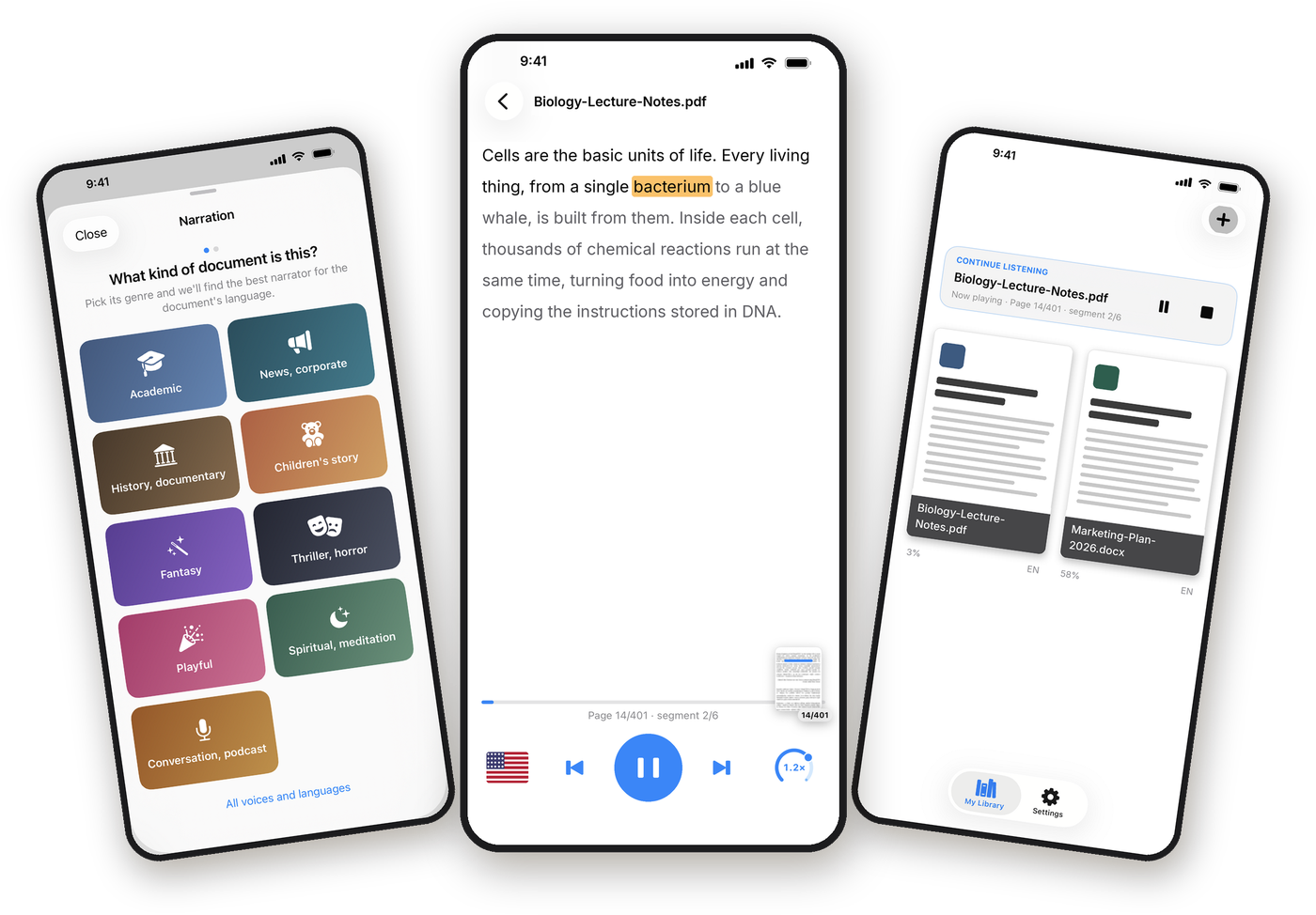 ListenFly on iPhone
